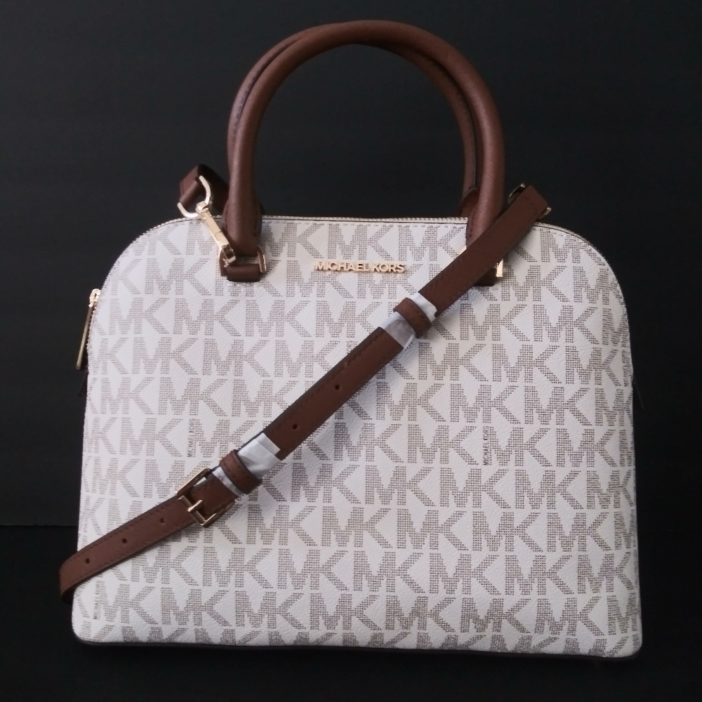NWT MICHAEL KORS CINDY LARGE DOME SATCHEL HANDBAG